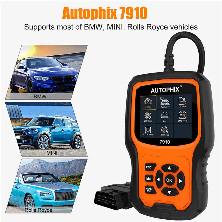 Autophix 7910 handheld automotive diagnostic scanner and OBD2 code reader tool.