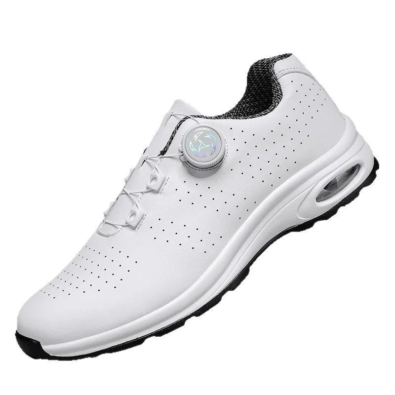 Low top casual tennis shoes in black with mesh upper and composite sole