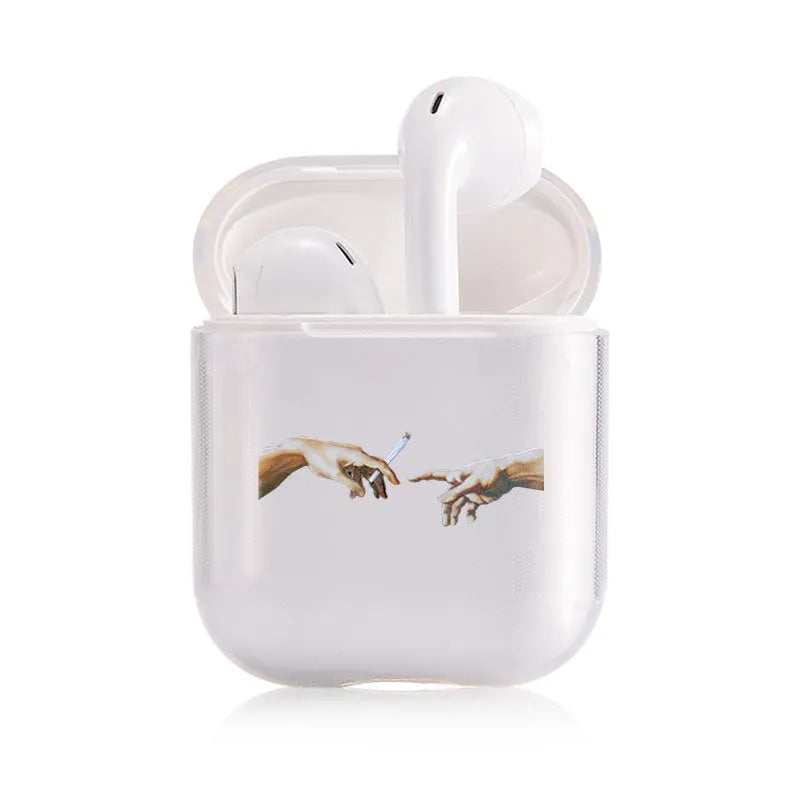 Transparent plastic protective cover for Apple AirPods charging case