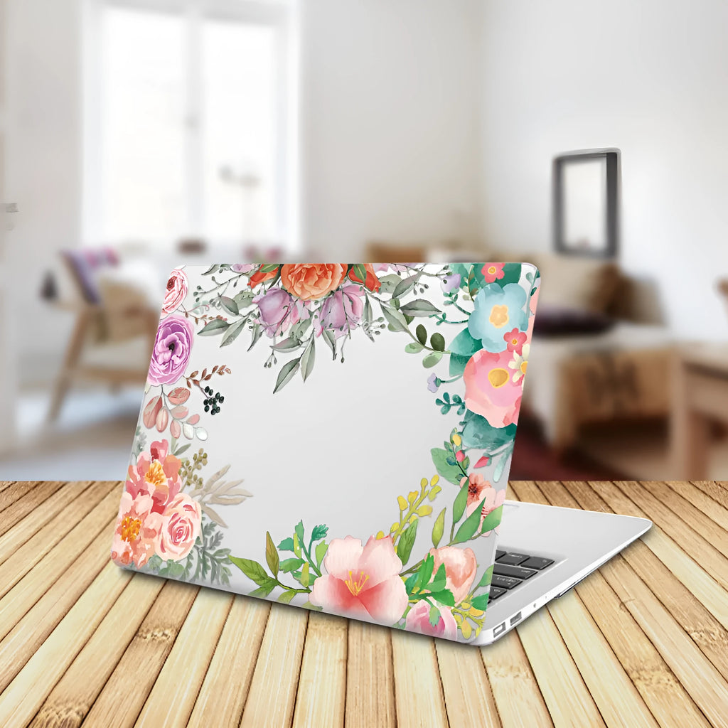 Plastic protective shell with flower pattern for Apple MacBook Air and Retina laptops