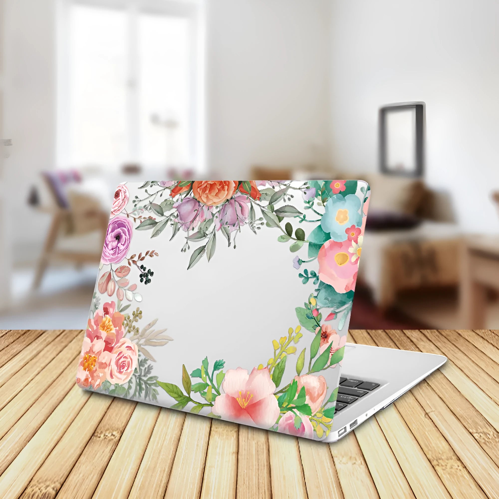 Plastic protective shell with flower pattern for Apple MacBook Air and Retina laptops