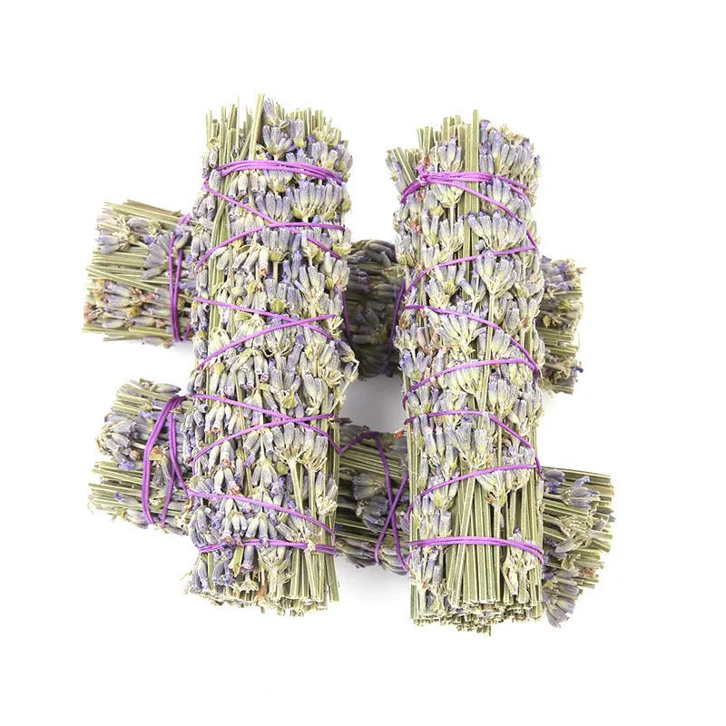 Natural dried flower lavender aromatherapy stick measuring 4 inches