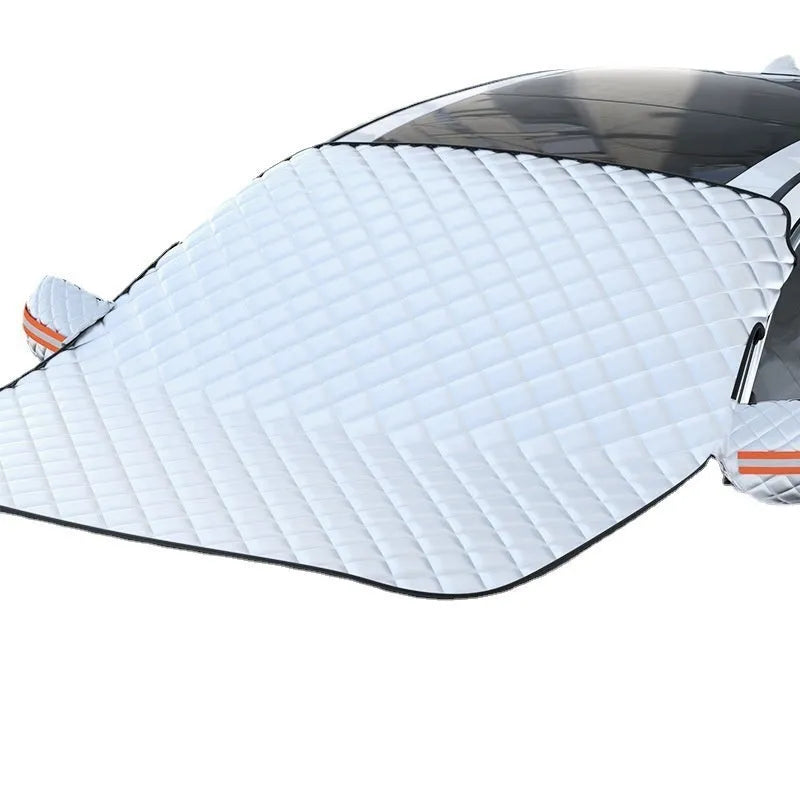 Large luxury SUV winter car cover with aluminium foil material and reflective edge stripes