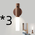 Smart sensor LED desk lamp in solid wood and organic glass with motion detection