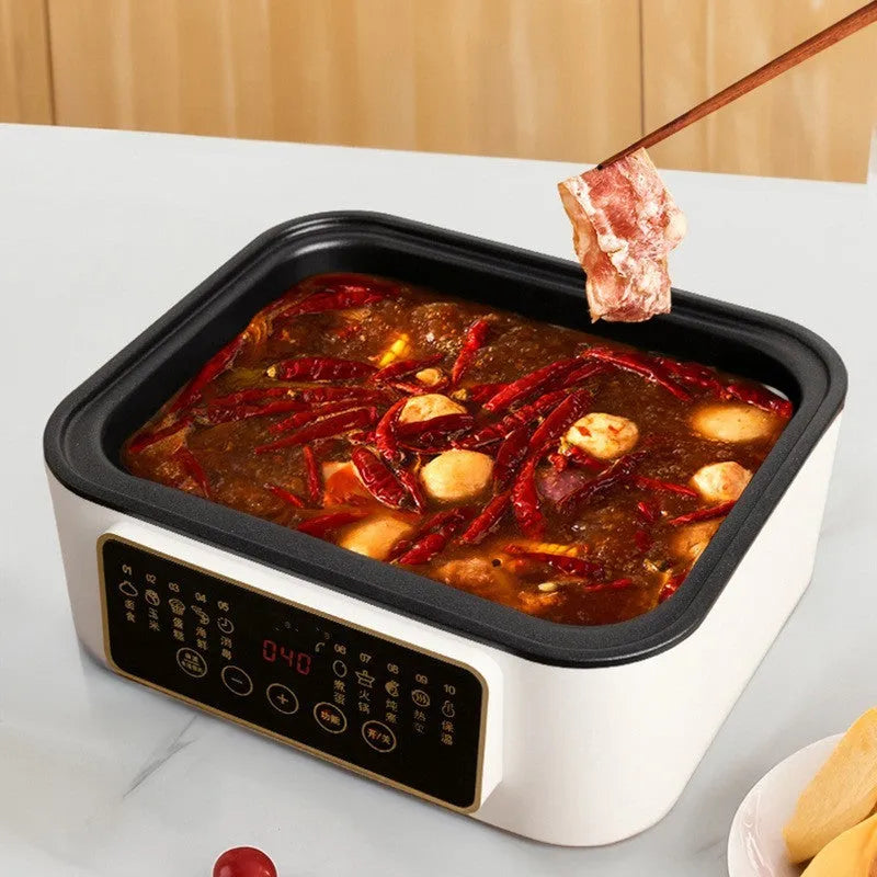 28L electric steamer with stainless steel steaming rack and PP inner liner