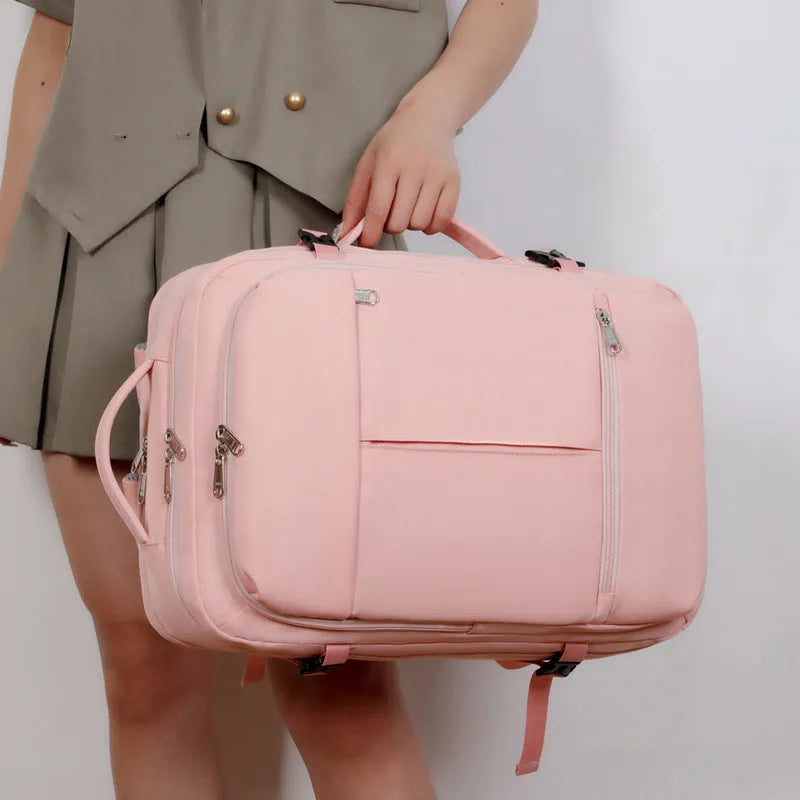 Waterproof oxford cloth backpack in multiple colours with laptop compartment and zippered pockets