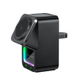White or black 5-in-1 Bluetooth speaker wireless charger with QC3.0 fast charging