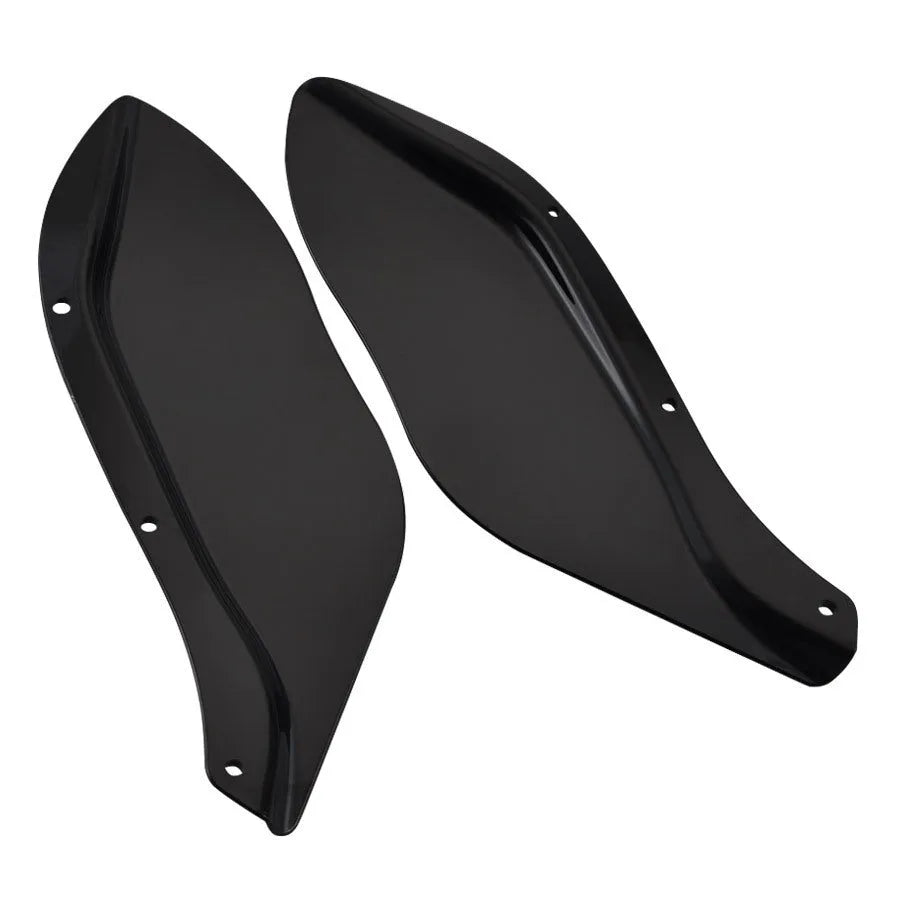 Harley Glide motorcycle side windshield wing head covers in ABS plastic