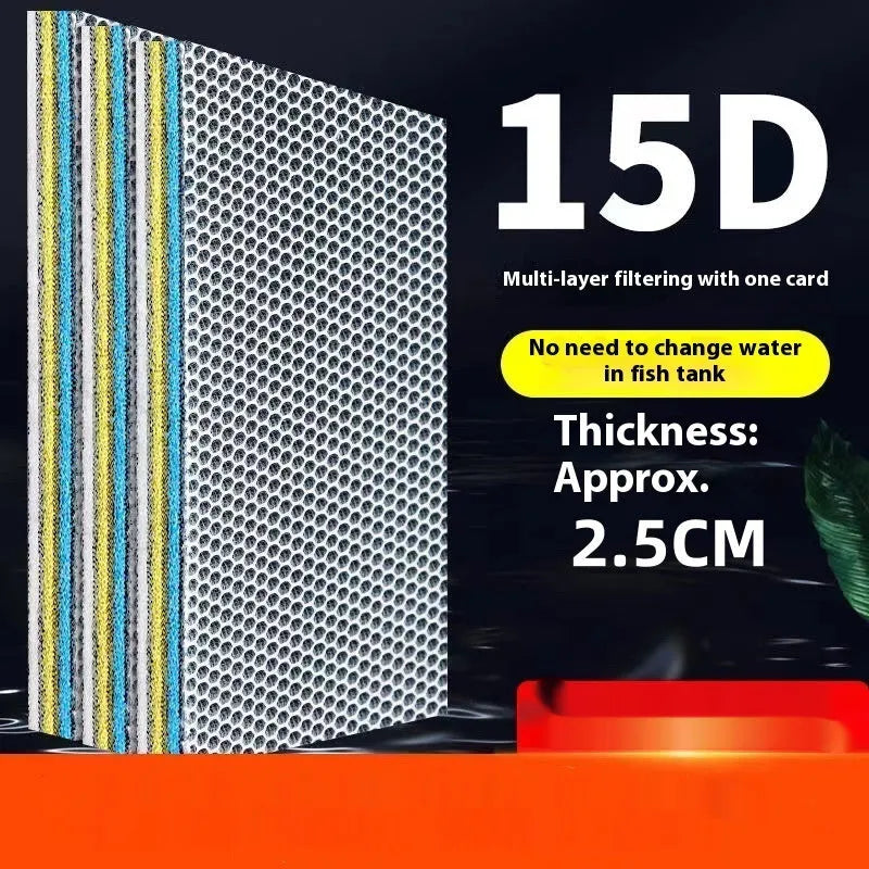 Thickening 15D fish tank filter cotton pad for mechanical and biological aquarium filtration