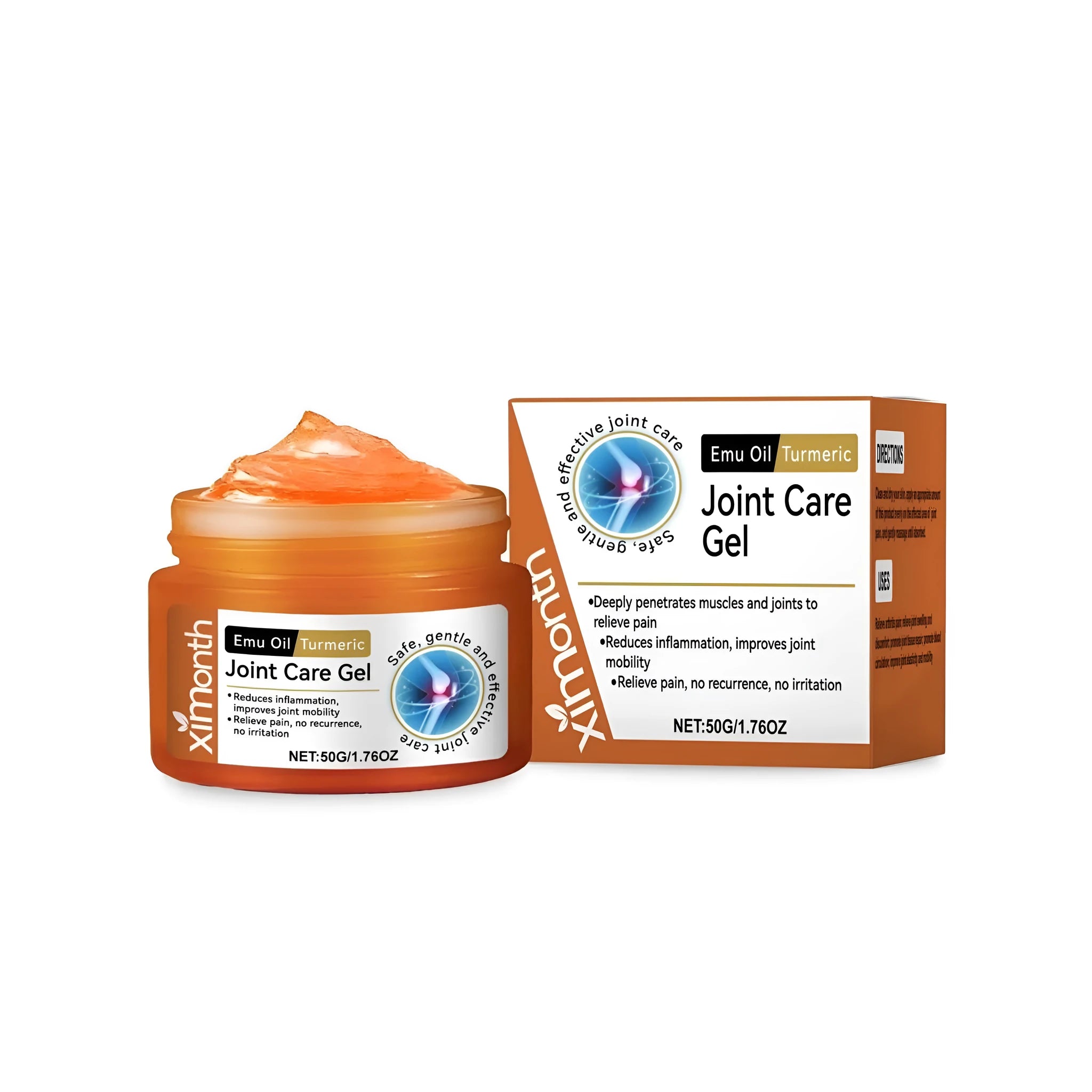 50g tube of turmeric and emu oil joint pain relief gel for topical application