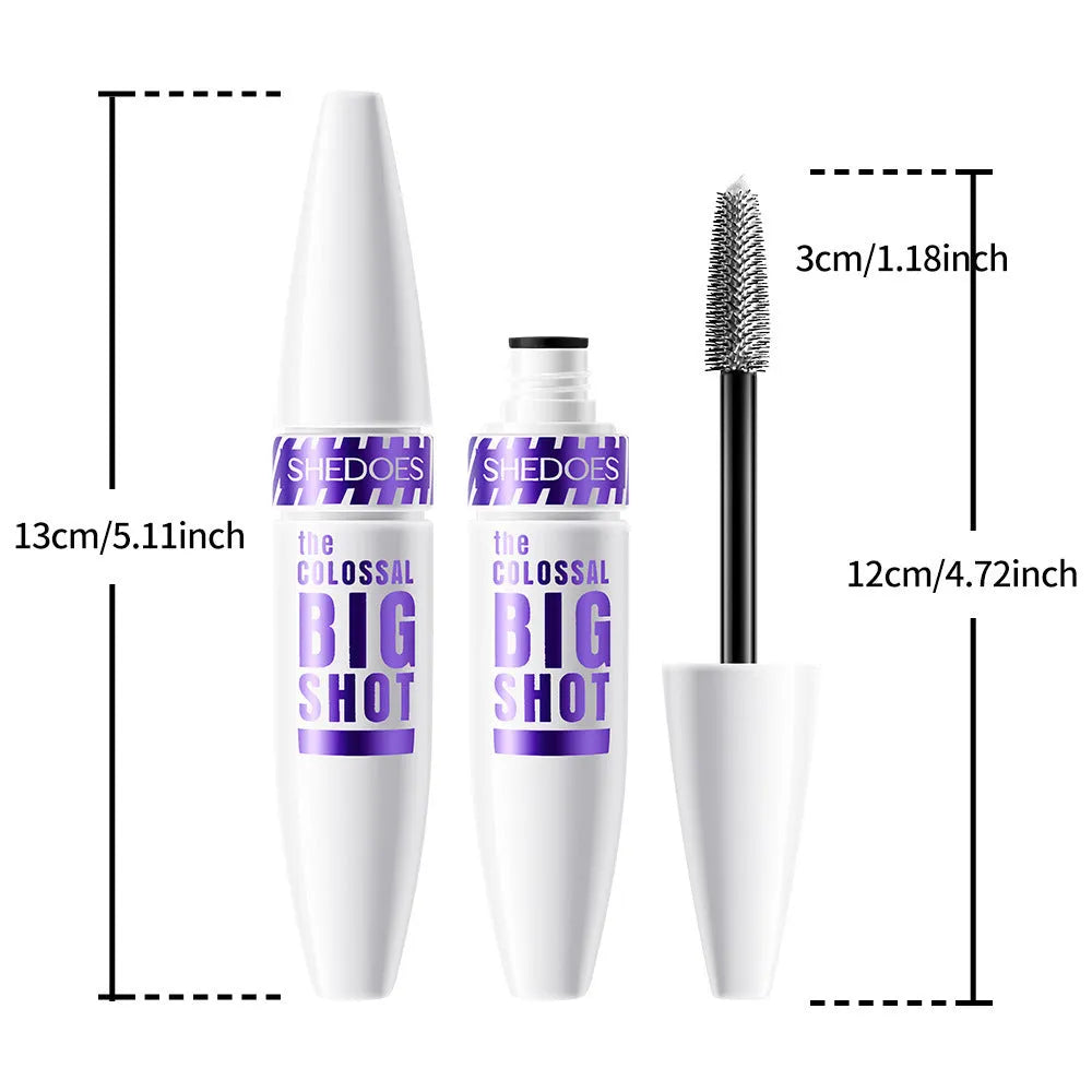 White waterproof mascara tube with thickening and curling quick-dry formula 10ml
