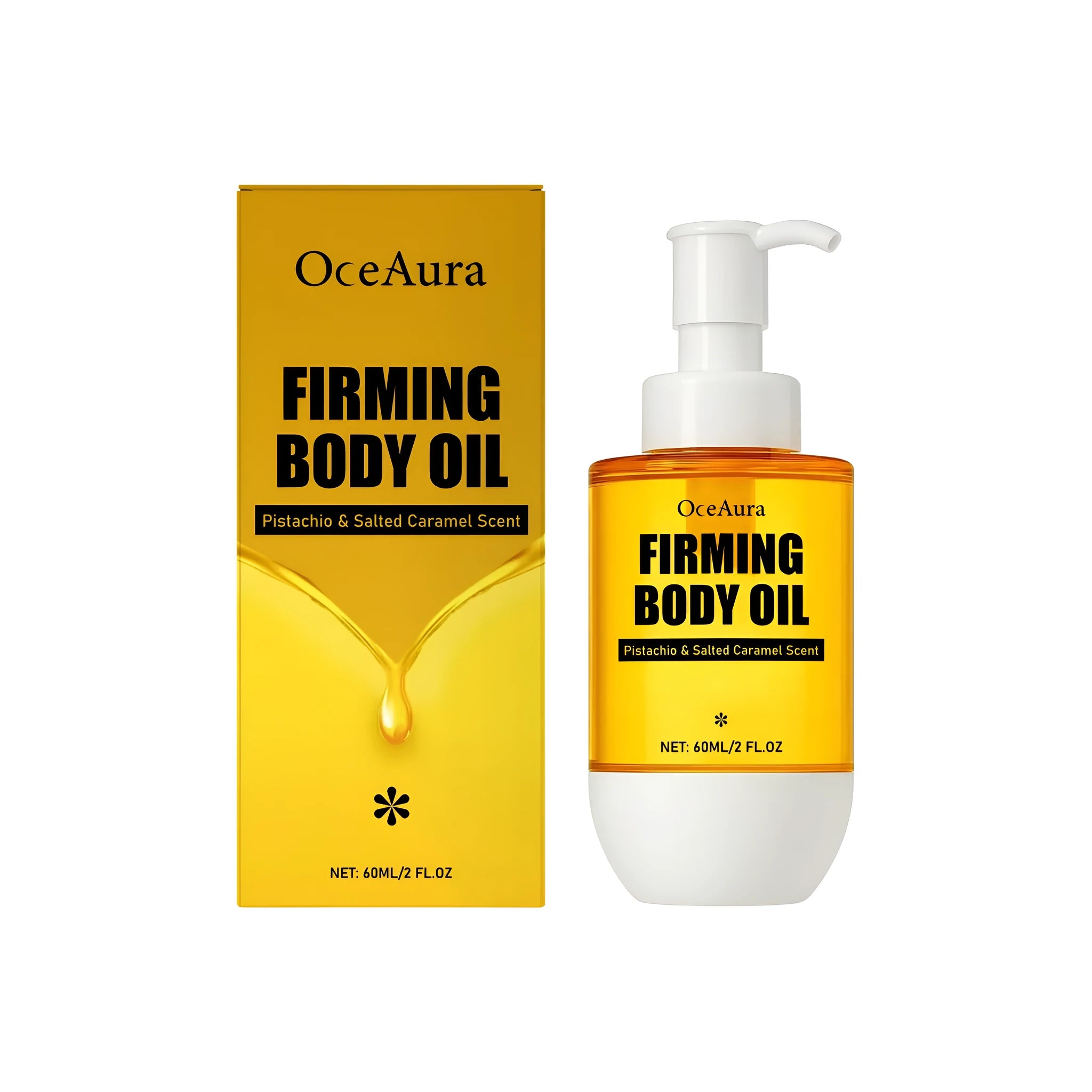 60ml bottle of tightening body oil with wrinkle-resistant properties for skincare