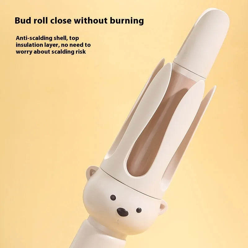 Beige anion automatic hair curler FS-H208 with negative ion technology and UK plug
