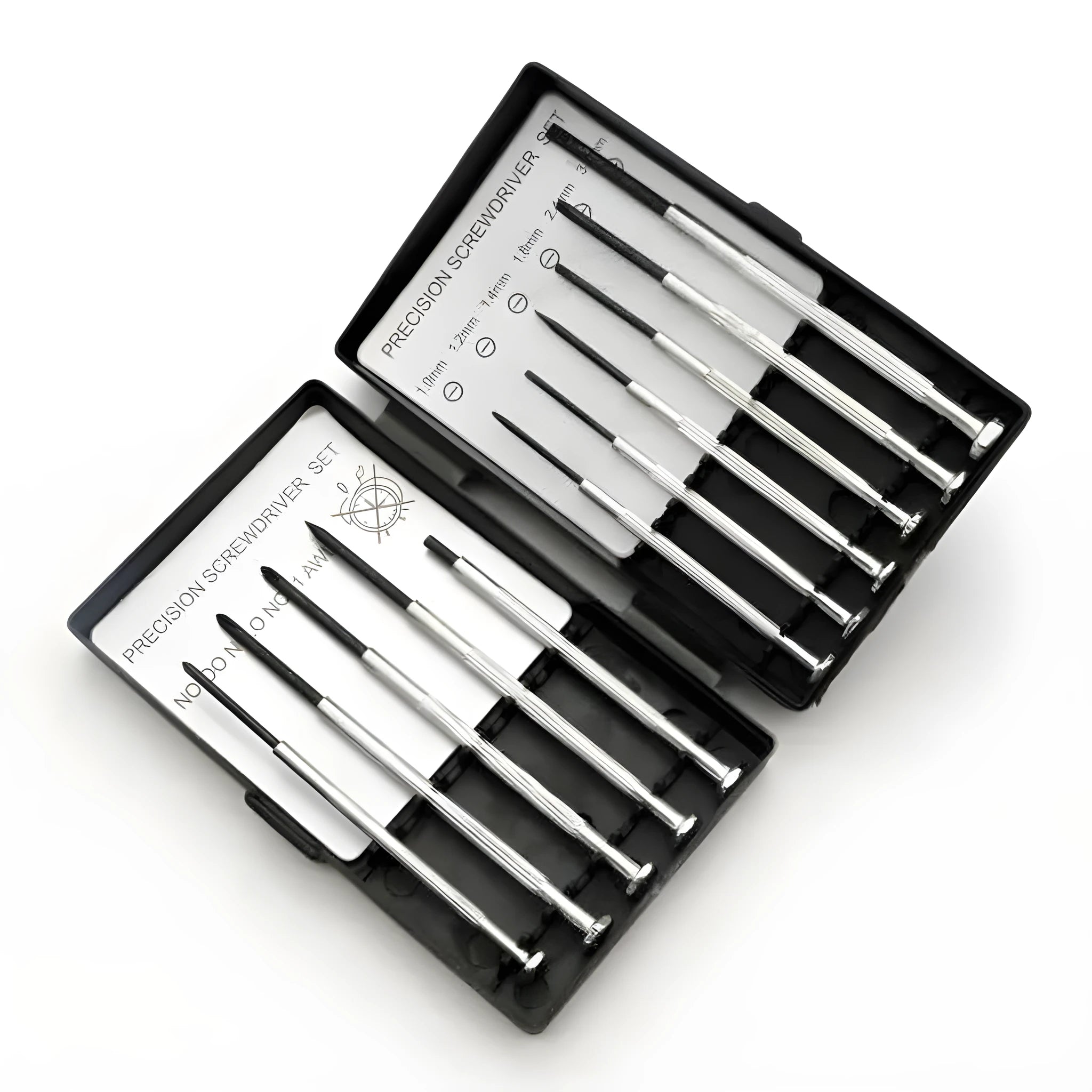 TH-6177 11-piece clock repair screwdriver set with cross and flat drivers