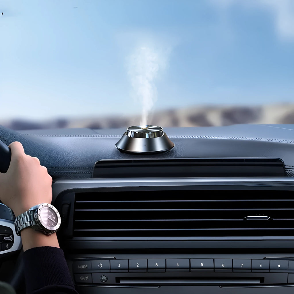 Butterfly style metal car aromatherapy air purifier with USB cable and essential oil bottle