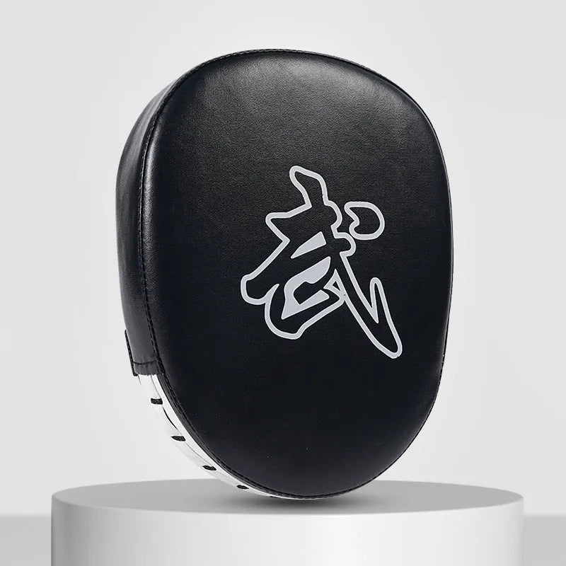 Boxing punch mitts and hand targets for Muay Thai training in curved and flat styles with multiple colour options
