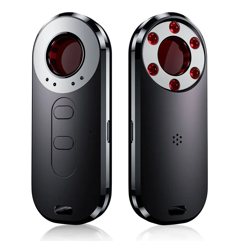 Compact infrared security detector with frequency monitoring capabilities and dual alarm modes