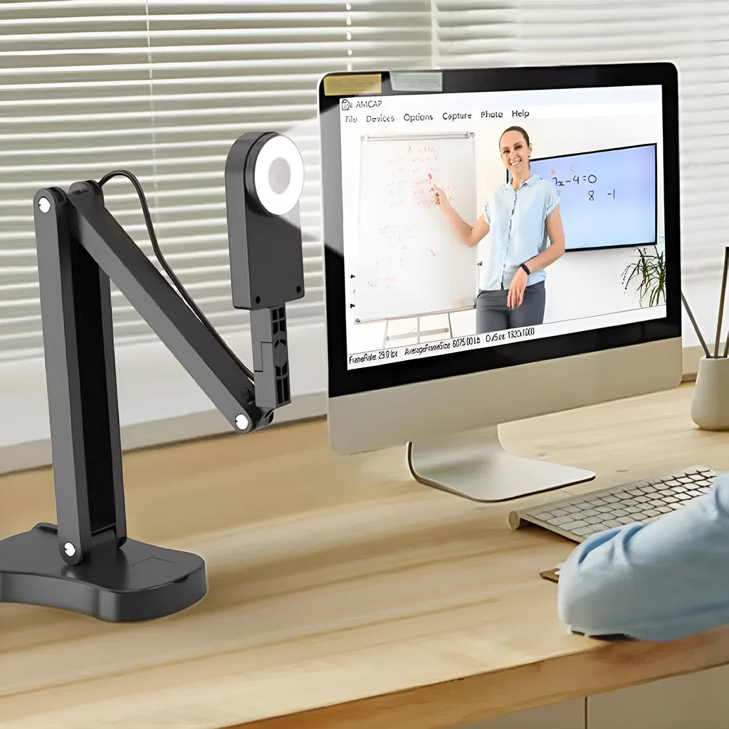 Autofocus USB webcam with microphone for computer video calls and live streaming