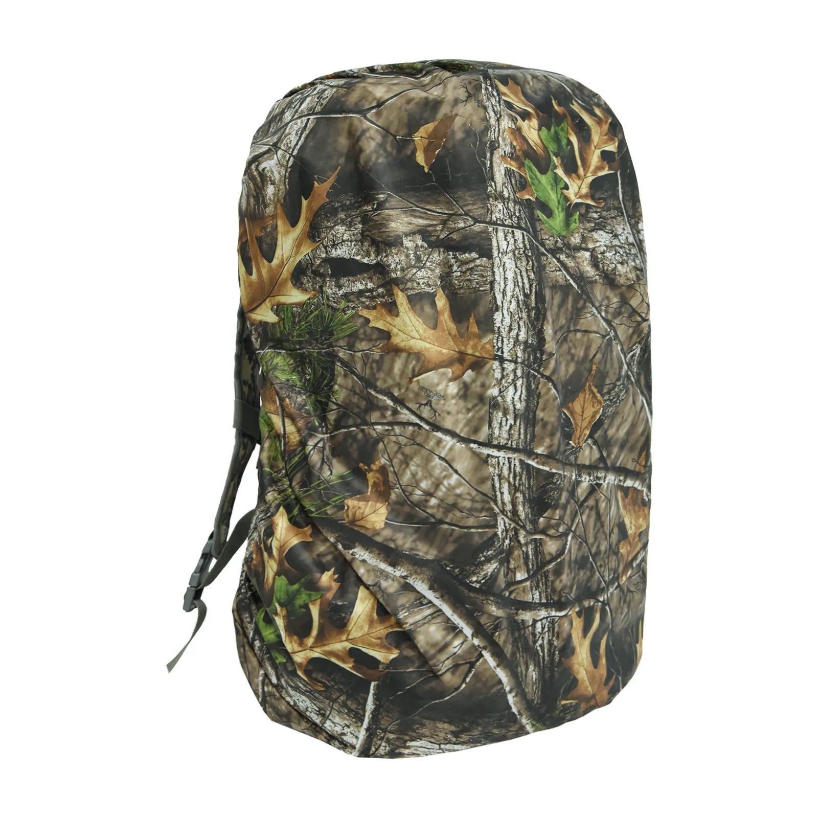 A backpack rain cover made from waterproof PU material, shown in army green, suitable for 80 litre packs.