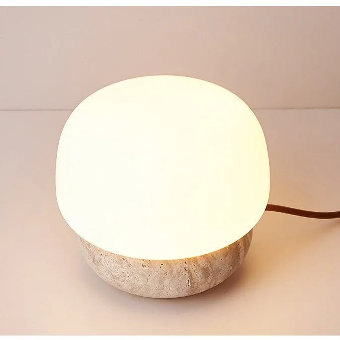 Cream style retro creative bedside lamp body with button switch measuring 18x17cm for warm bulb lighting