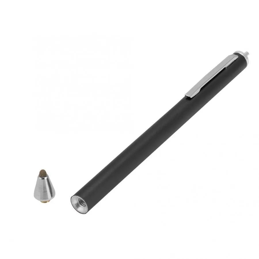 Metal fine tip stylus for tablet and phone touch screens in seven colour options