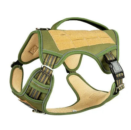 Tactical chest strap harness for search and rescue patrol working dogs in Oxford cloth