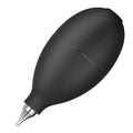 Blue or black rubber air blower dust removal tool for cleaning cameras and phones.