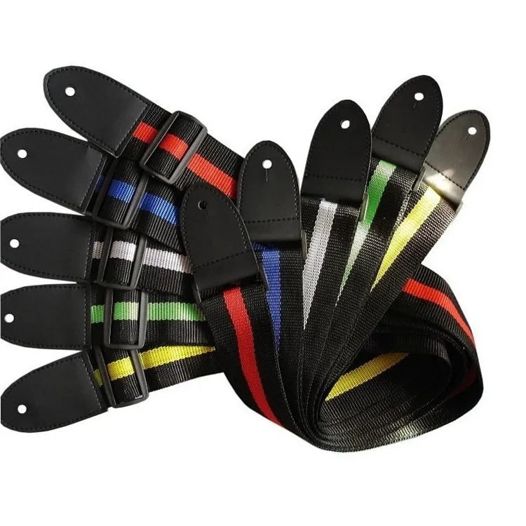 Woven crossbody instrument strap for guitars bass ukuleles in multiple colour options