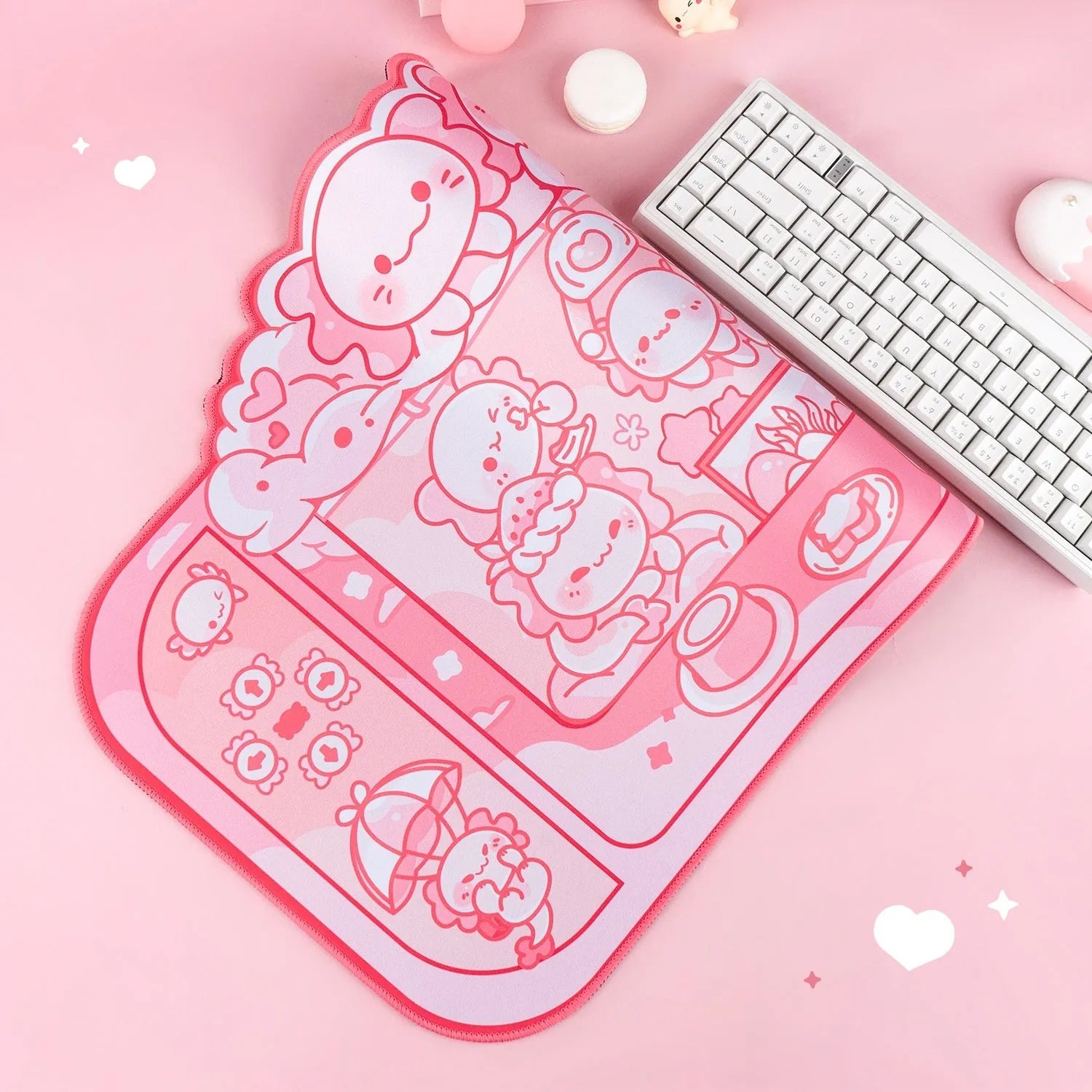 Hexagonal dragon crane machine cartoon anime large mouse pad measuring 75 by 40 centimetres