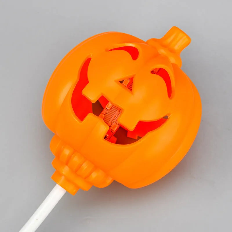 Pumpkin decorative lamp with USB cable and yellow or purple LED lighting options