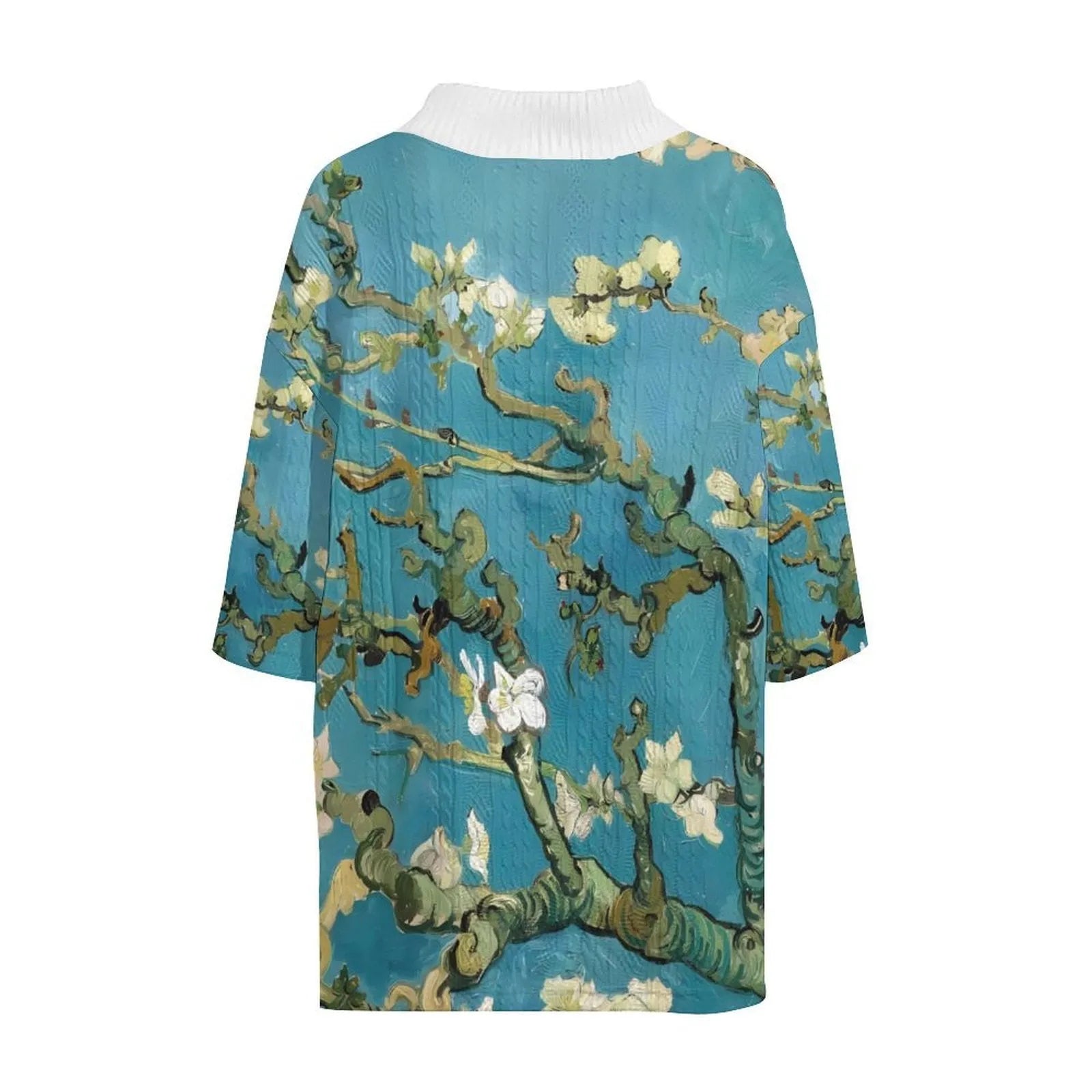 Men's peacock blue 3D printed knitted shorts set with matching T-shirt top