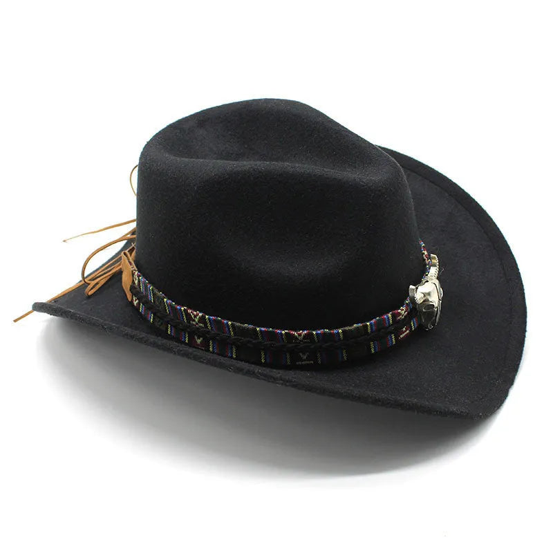 Polyester Western cowboy hat with a bell crown, shown in one of 14 available colours.