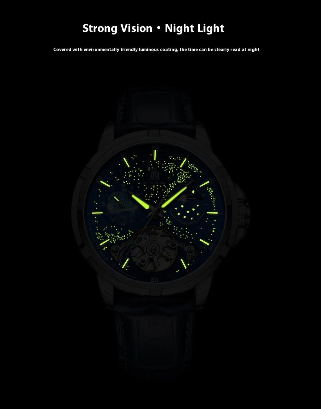 Men's blue dial automatic mechanical watch with stainless steel 42mm case