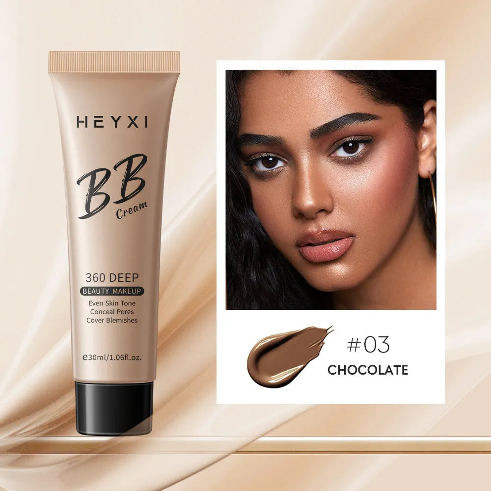 Waterproof sweat-proof BB cream foundation in four shade options 01 02 03 04