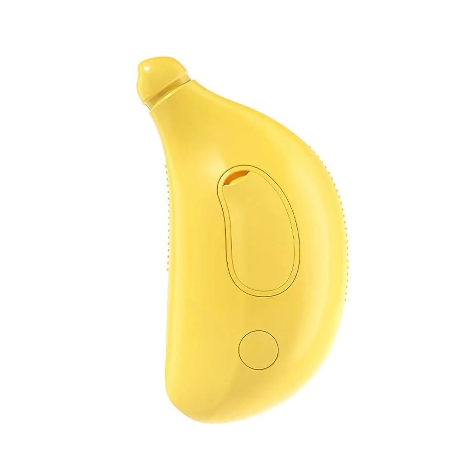 Green rechargeable cat steam brush with massage function and paw-shaped teeth
