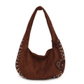 Soft plush retro tote handbag in strapless underarm design showing available colour options