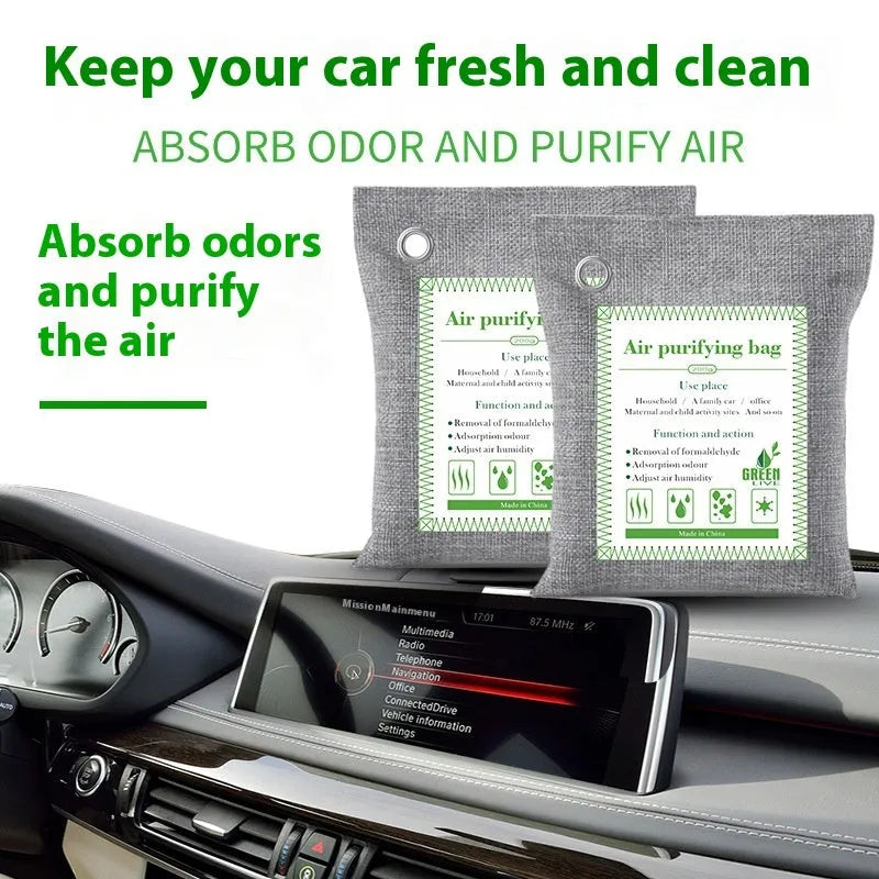 Bamboo charcoal wrapped formaldehyde removal activated carbon bags for household air purification