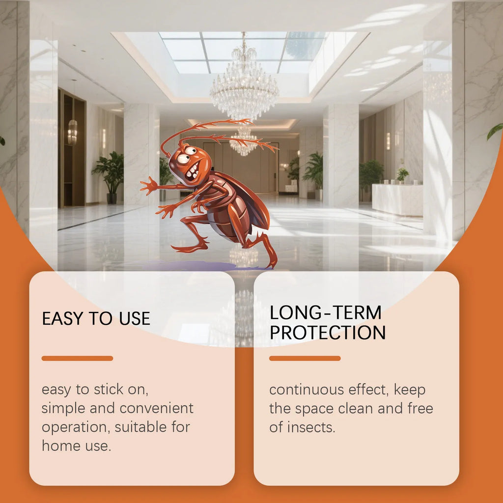 Cockroach killer bait station stickers and glue traps set for indoor household pest control