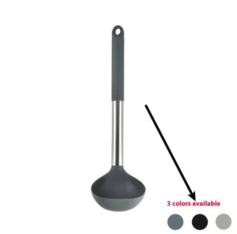 12 piece silicone kitchenware set with rotating storage bucket including spatula, ladle, spoon and cooking utensils