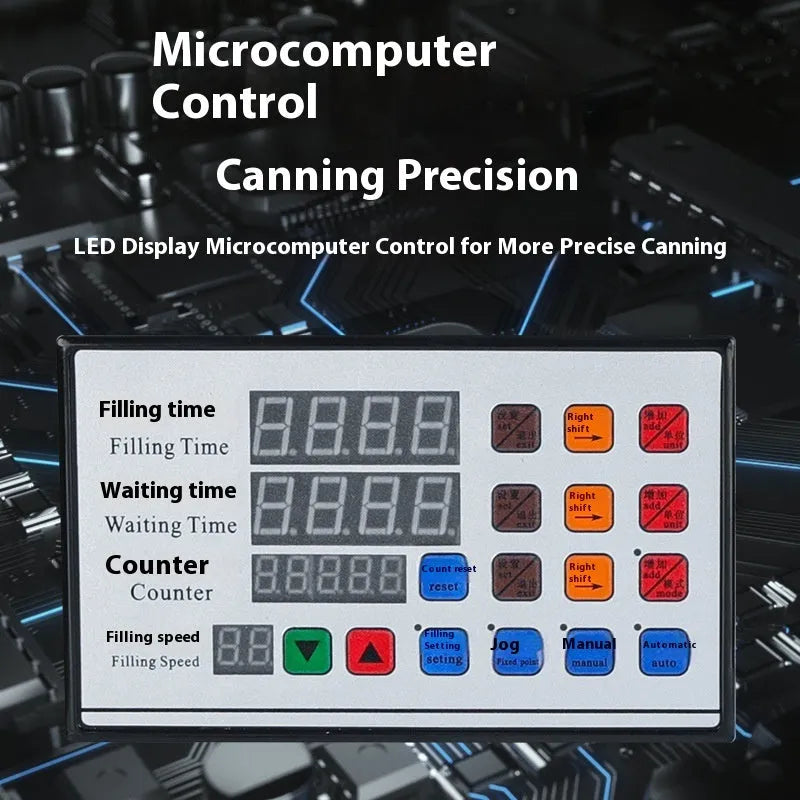 CNC automatic quantitative filling machine GFK280 model with display panel and dispensing nozzle