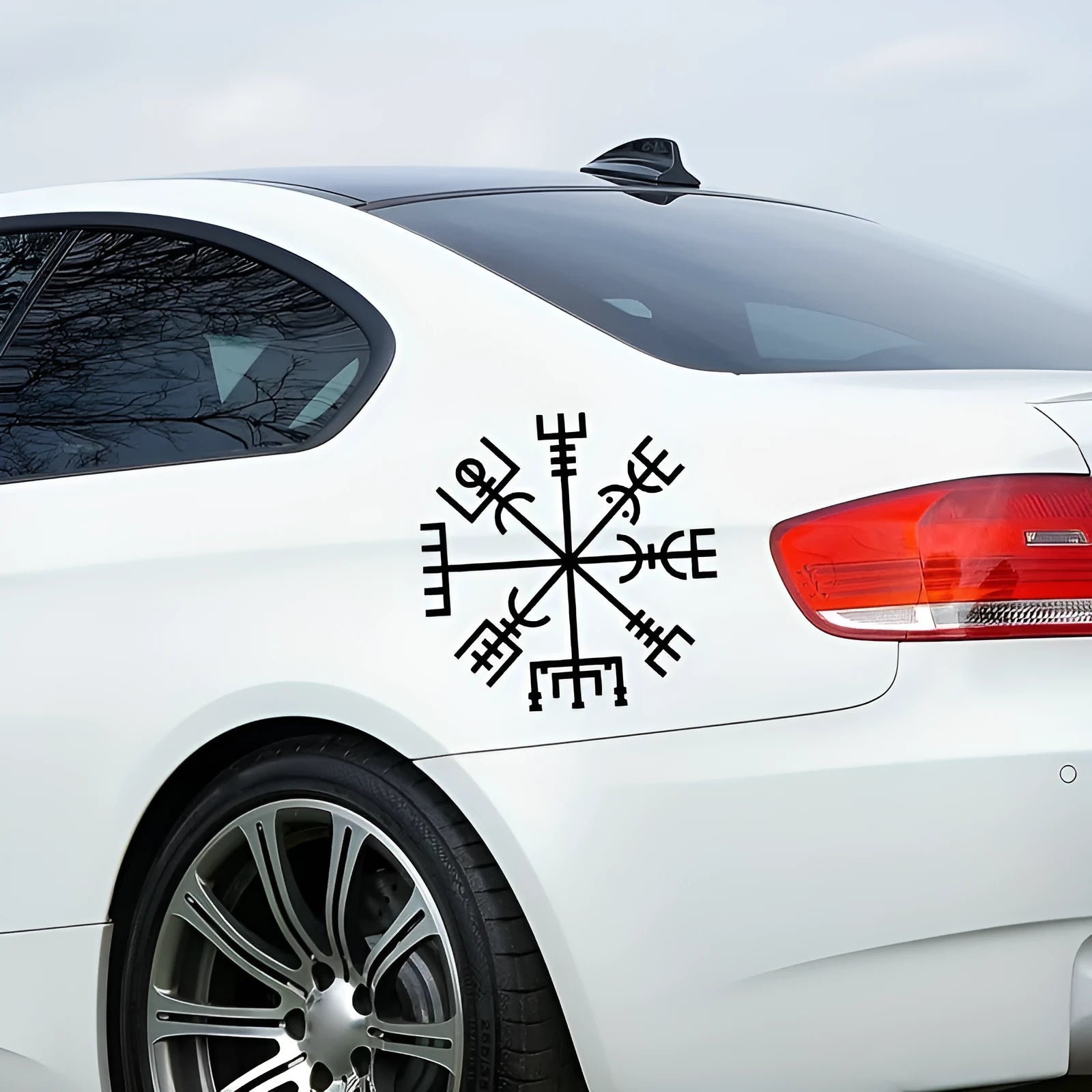 13x13cm square notebook design vinyl sticker for car glass or body.