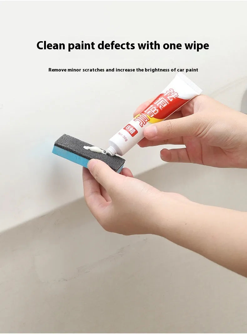 Car repair wax kit with scratch removal polish, brightening wax and frosted sponge mop