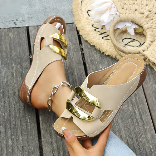 Adult roman style platform sandals in white black khaki sea blue colours with rubber sole