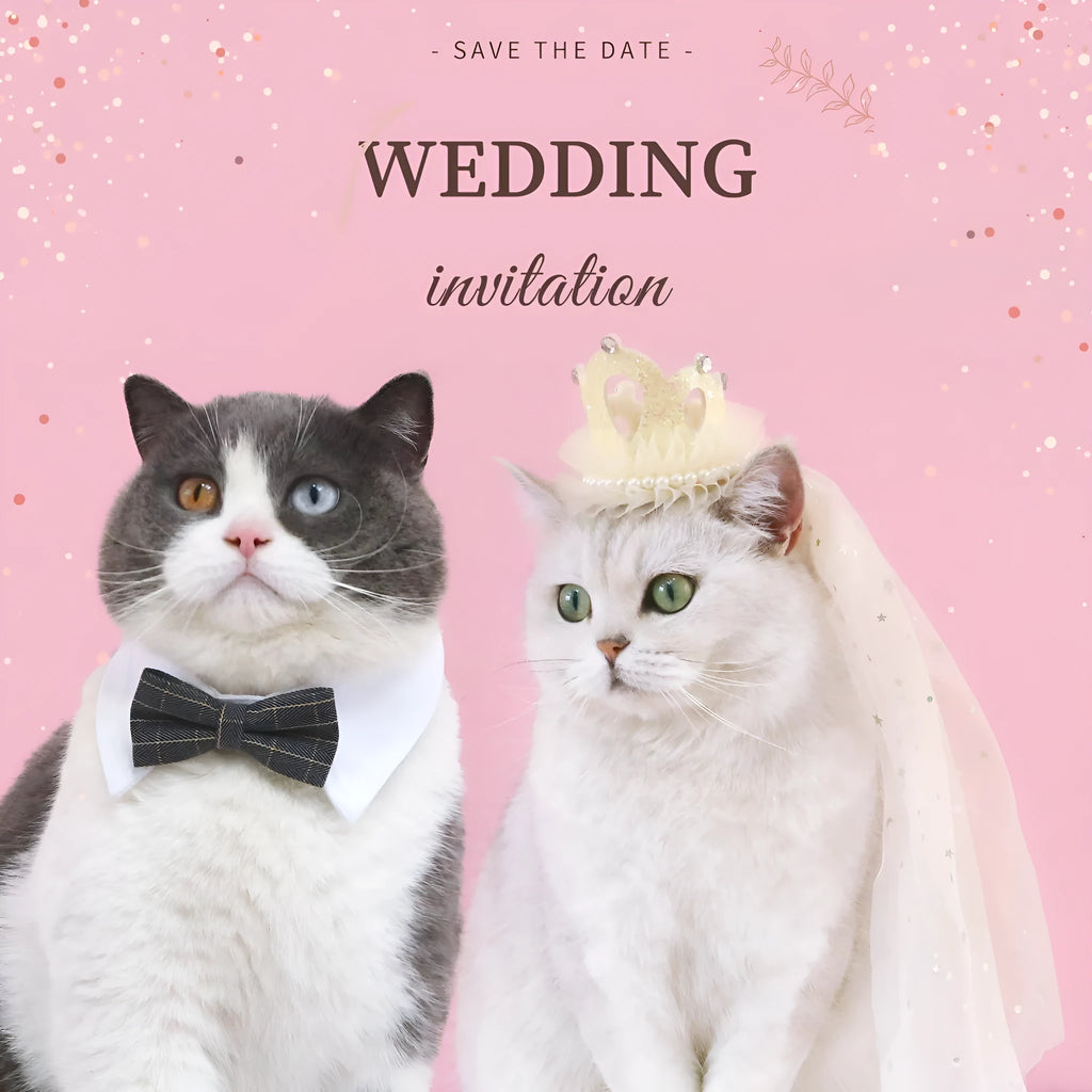 Pet princess crown headdress with cotton polyester veil in beige and pink options for cat and dog special events