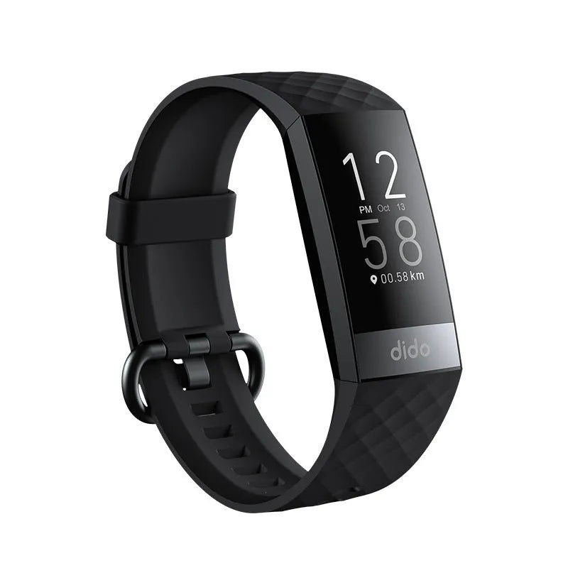 Y6 Black smart bracelet with 1.1-inch screen for blood pressure, ECG, and blood oxygen monitoring on wrist