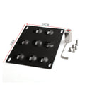 Metal car licence plate holder frame measuring 21x10 cm with screws and nuts for vehicle modification
