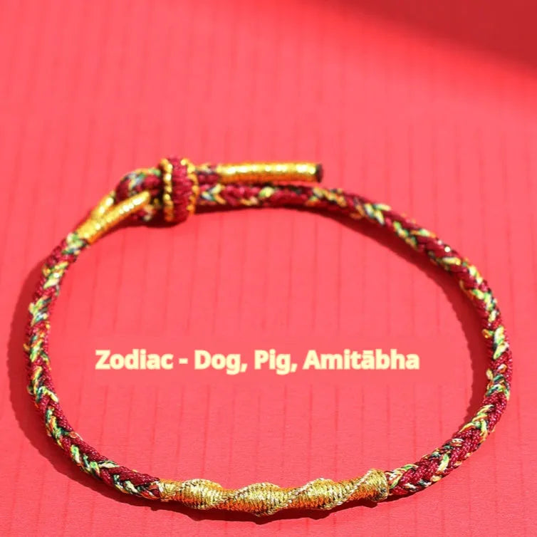 Adjustable eight-strand woven colourful bracelet with flexible wire construction in national tide style