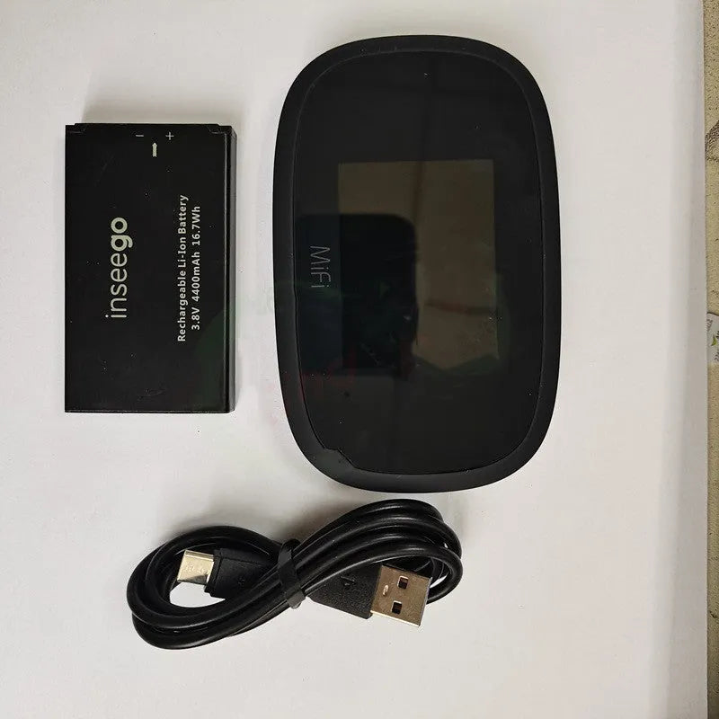 Black Mifi8000 portable 4G wireless router with compact design