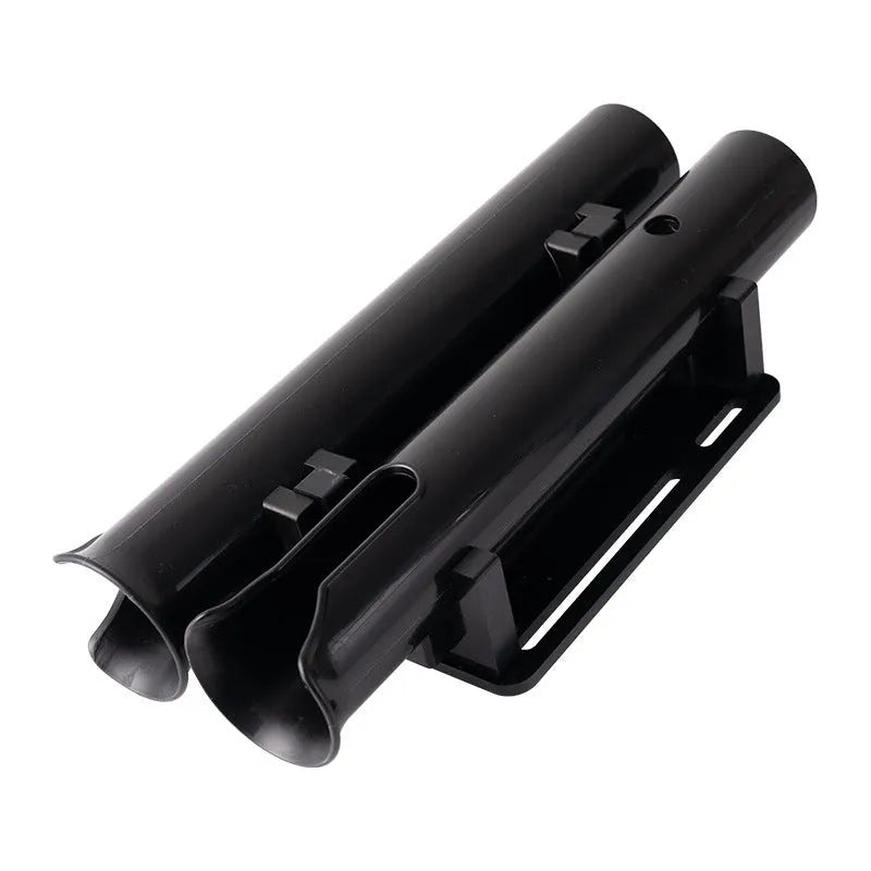 Carbon motorcycle fishing rod rack with plastic frame for rod transport