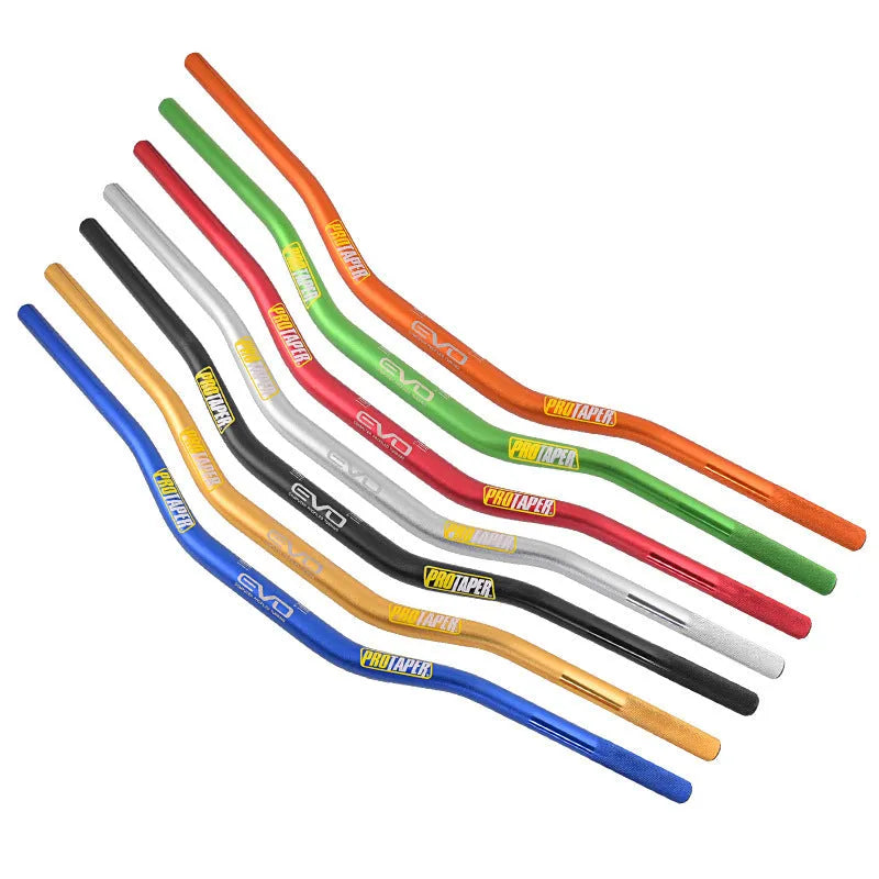 Orange aluminium motorcycle handlebar with 28mm diameter for scrambling bikes